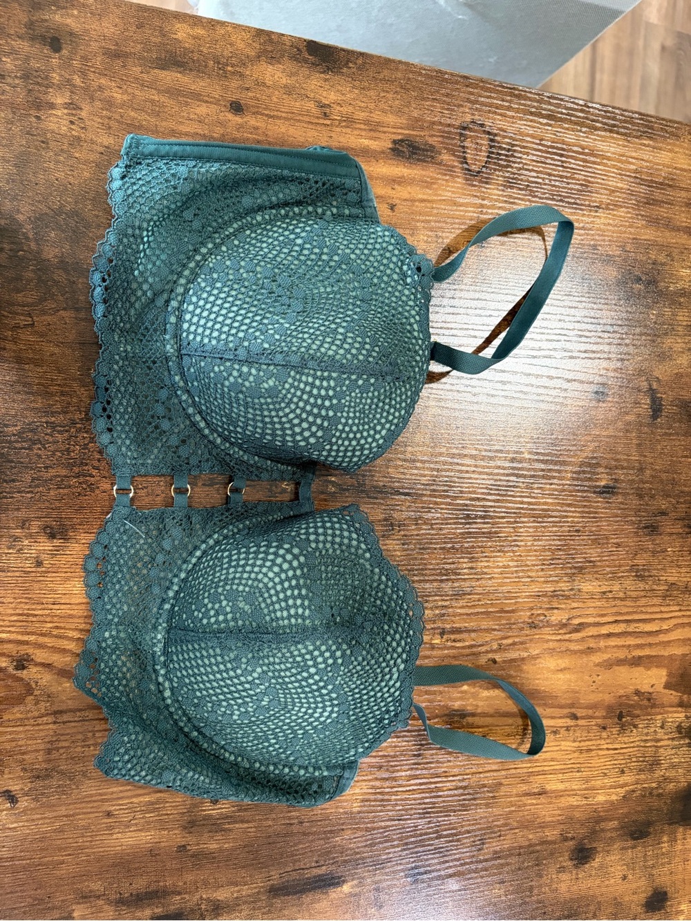 Green Lace Push-Up Bra